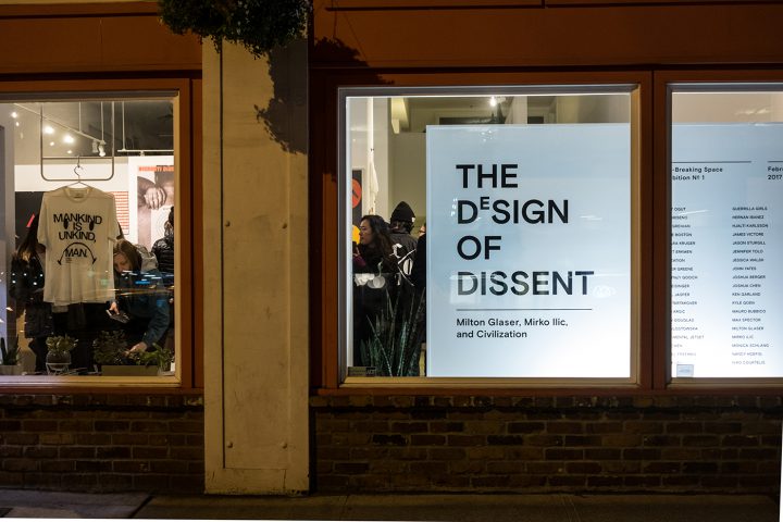 The Design of Dissent, gallery opening at Non-Breaking Space